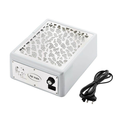 Compact 66W white desktop dust extractor for nail technicians