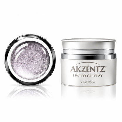 Akzentz Gel Play Glitter Icy Violet, 4g, closed pot