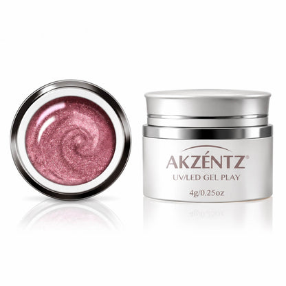 Akzentz Gel Play Glitter Pink, 4g, closed pot