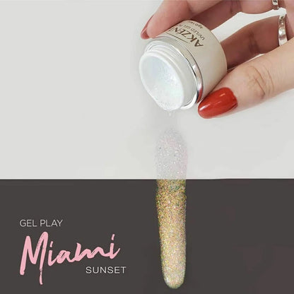 Akzentz Miami Sunset Glitter Gel 4g