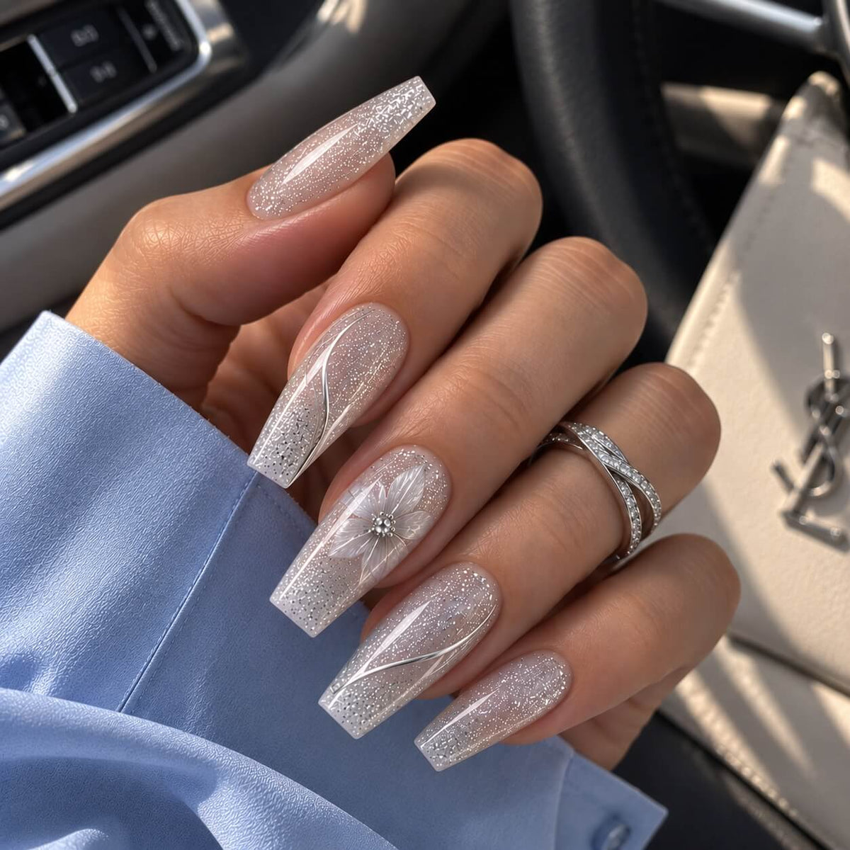 Akzentz Gel Play Glitter Silver, 4g, label close-up
