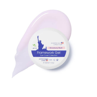 30ml bottle of American Creator Framework Gel in Broadway Blush