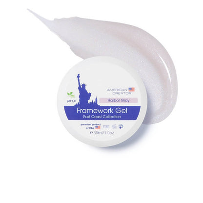 30ml bottle of American Creator Framework Gel in Harbor Gray