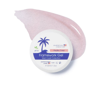American Creator Framework Gel Pacific Coral nail strengthening gel