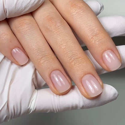 Violet structured manicure using Framework Gel Times Square Violet
