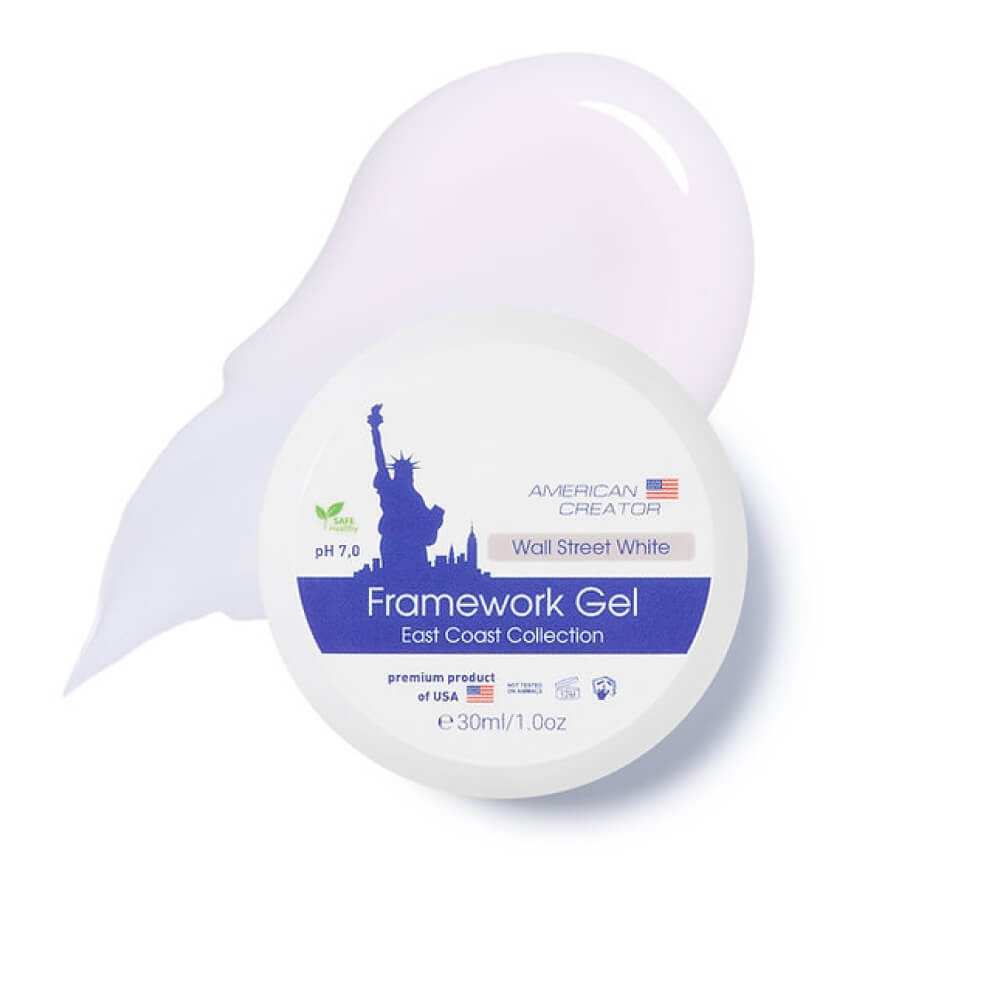 30ml bottle of American Creator Framework Gel in Wall Street White