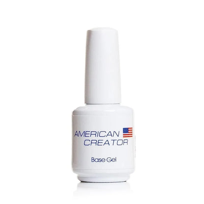 Applying American Creator Base Gel to a prepped nail
