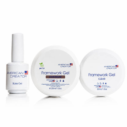 American Creator Starter Kit with Base Gel and two Framework Gels