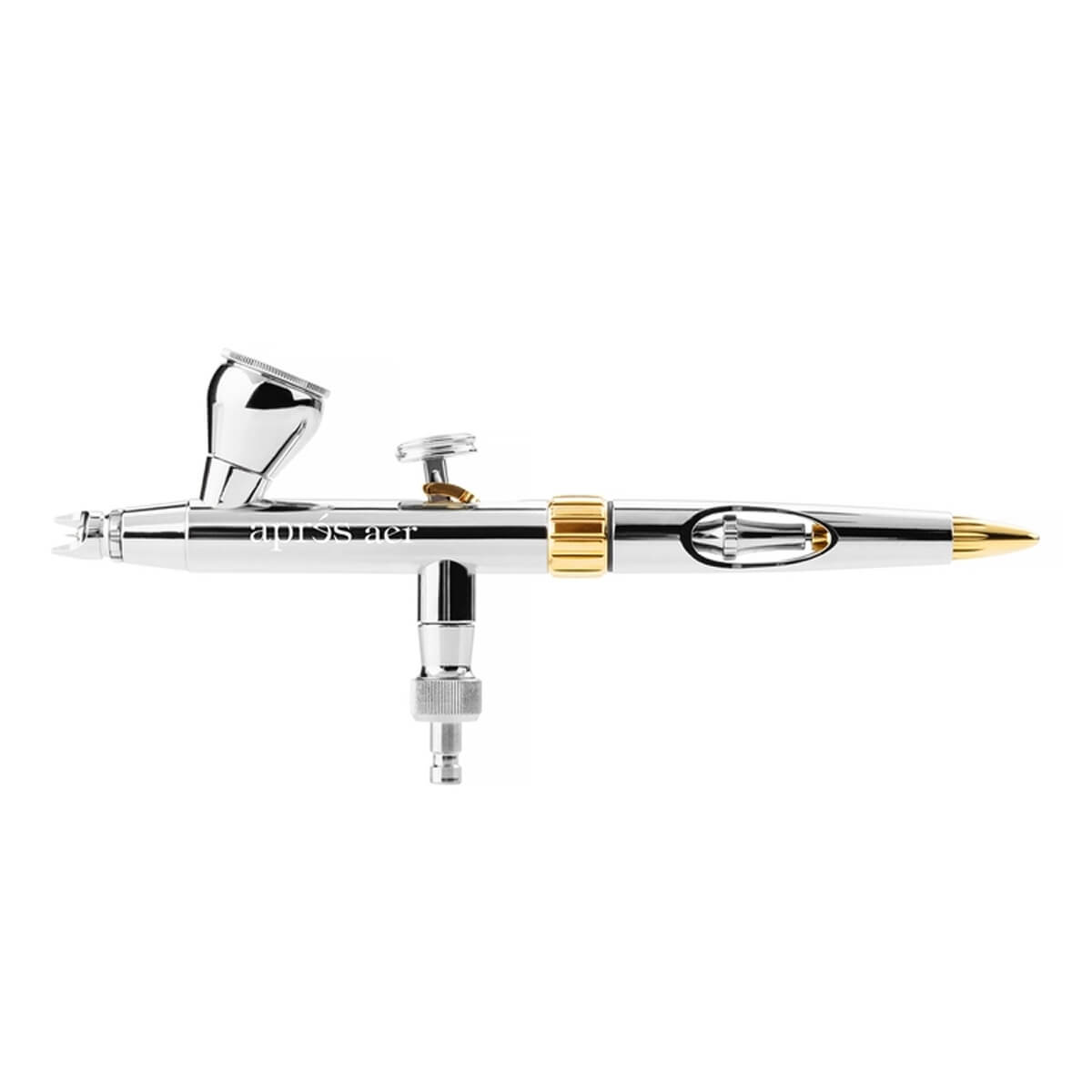 Apres Aer Gel Head (2025), triple chrome-plated unit, full view