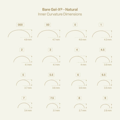 Apres Bare Gel-X Natural Box of Tips 16 sizes 280pcs