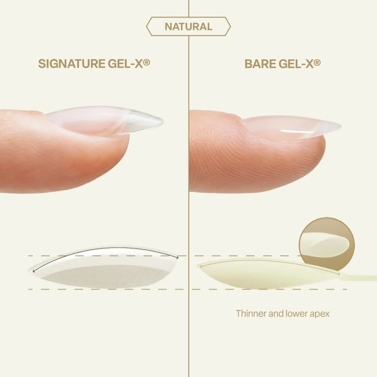 Apres Gel-X Natural nail extension tips 16 sizes
