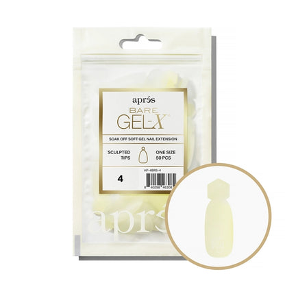 Apres Bare Gel-X Sculpted Refill Bag, size 4