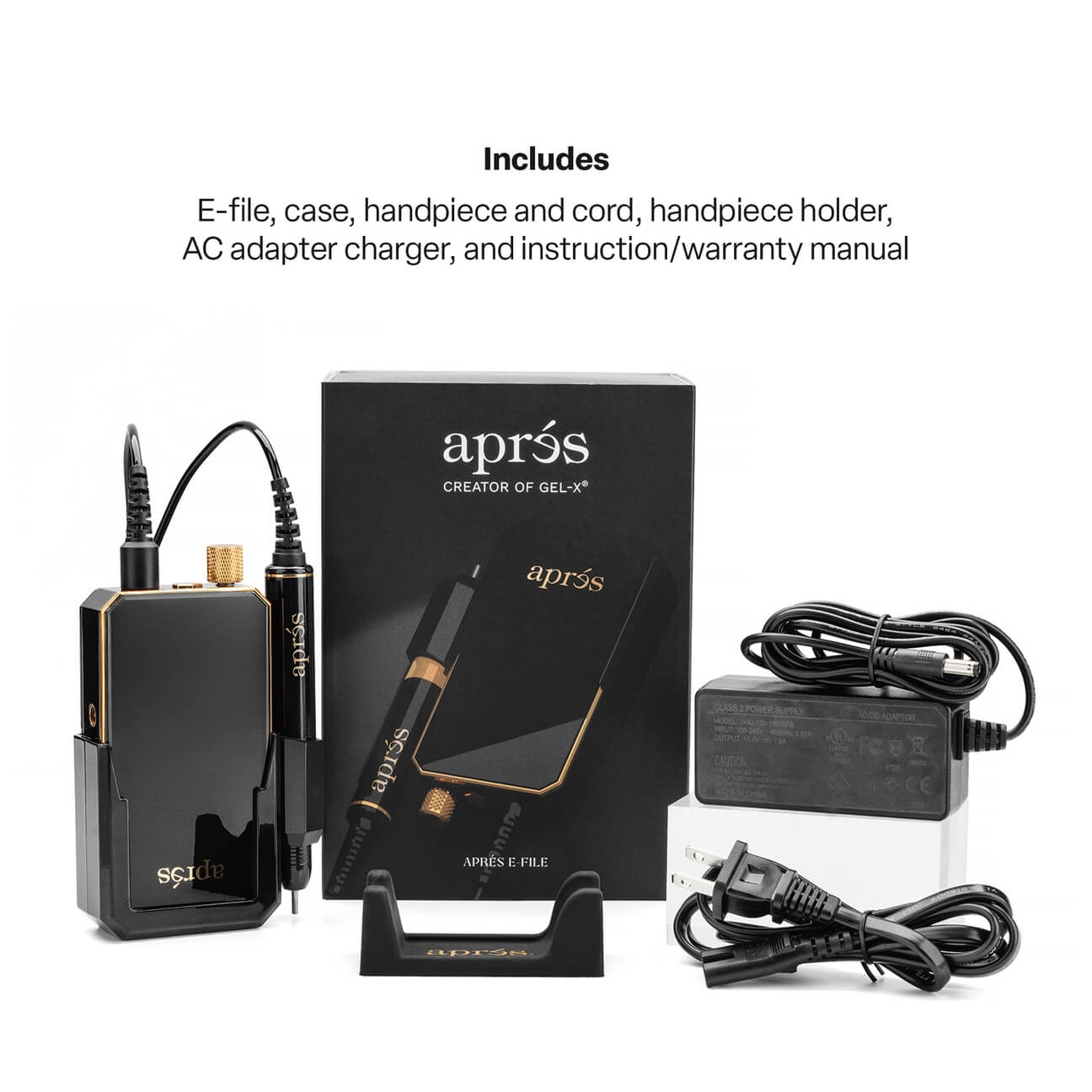 Apres E-File handpiece with drill bit attached
