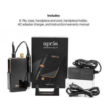 Apres E-File handpiece with drill bit attached