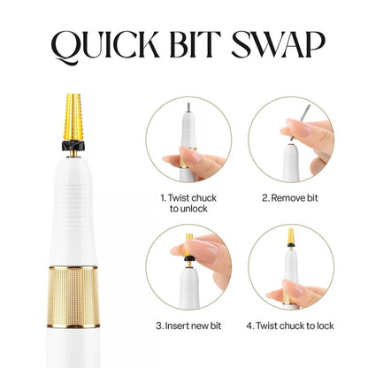 Apres E-file White manicure drill machine