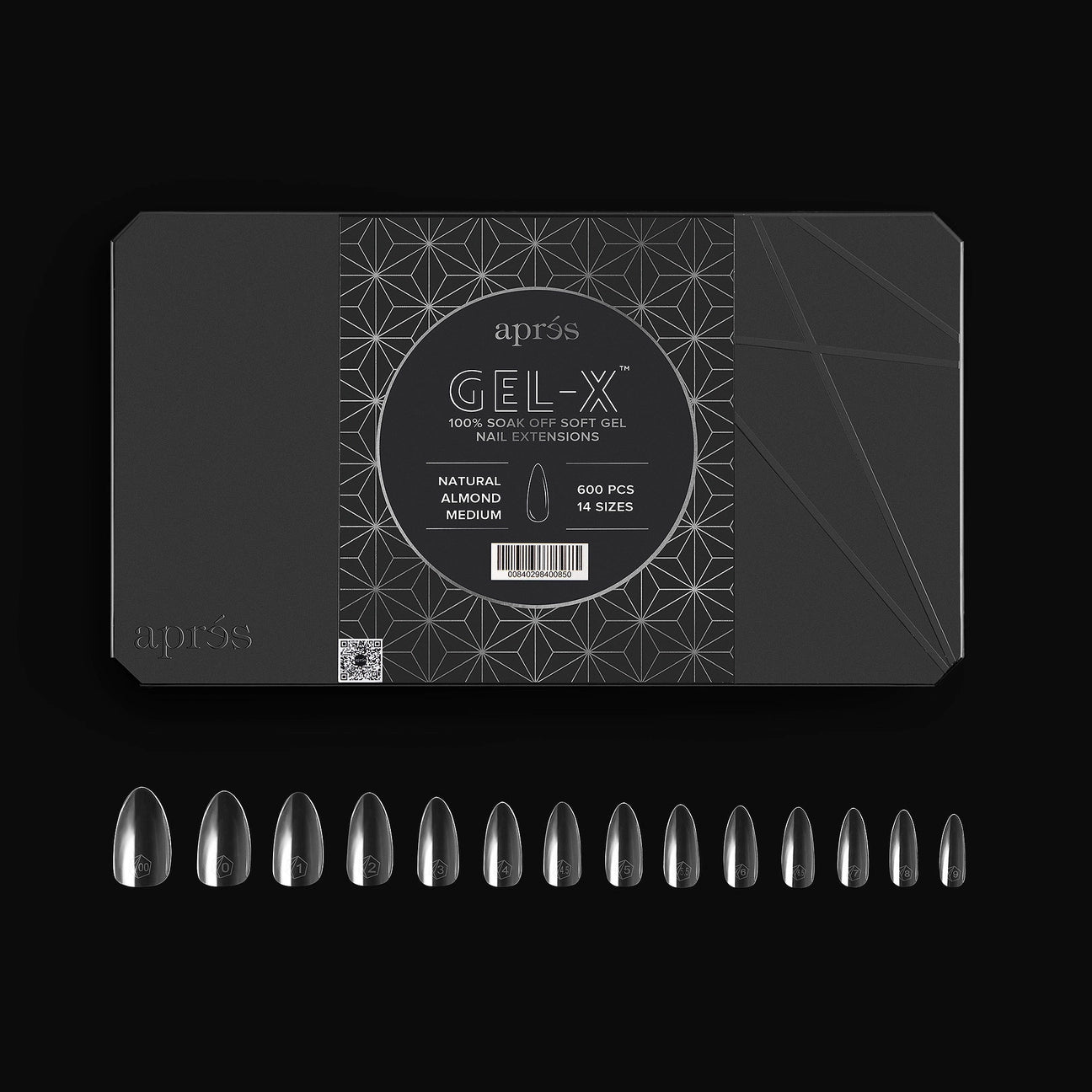 Apres - Gel-X Natural Almond Medium Box of Tips 2.0, 600pcs