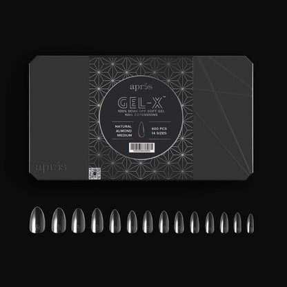 Apres - Gel-X Natural Almond Medium Box of Tips 2.0, 600pcs