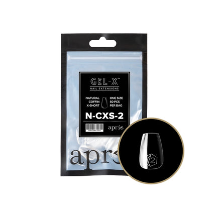 Gel-X Natural Coffin Extra Short Refill Bag 2