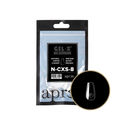 Gel-X Natural Coffin Extra Short Refill Bag 8