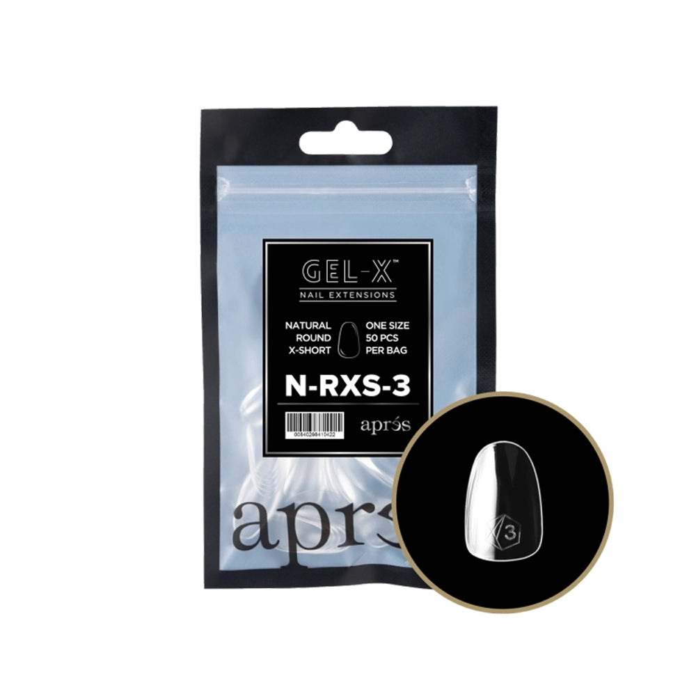 Gel-X Natural Round Extra Short Refill Bag (50 tips) 3