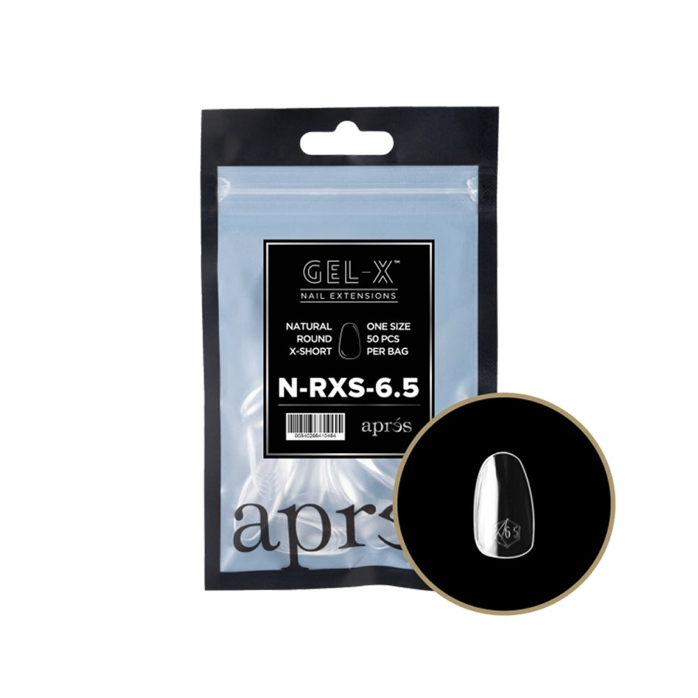 Gel-X Natural Round Extra Short Refill Bag (50 tips) 6.5