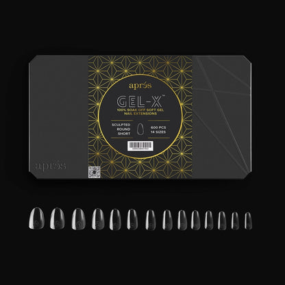 Apres - Gel-X Sculpted Round Short Box of Tips 2.0, 600pcs