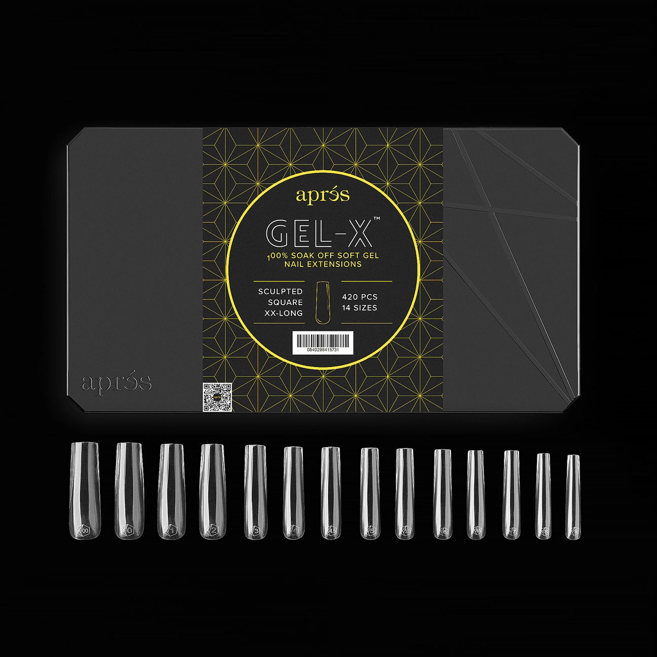 Apres - Gel-X Sculpted Square Extra Extra Long Box of Tips, 420pcs