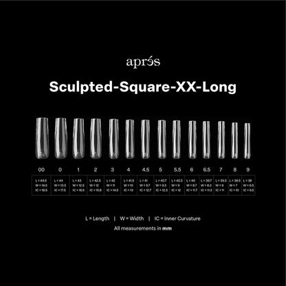 Apres - Gel-X Sculpted Square Extra Extra Long Box of Tips, 420pcs