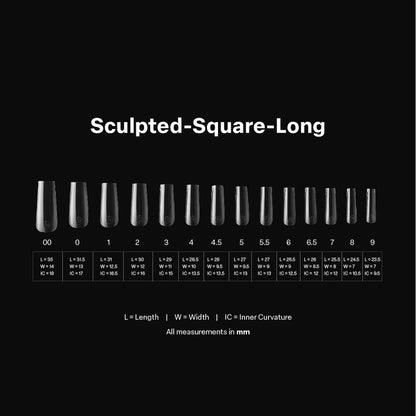 Apres - Gel-X Sculpted Square Long Box of Tips 2.0, 600pcs