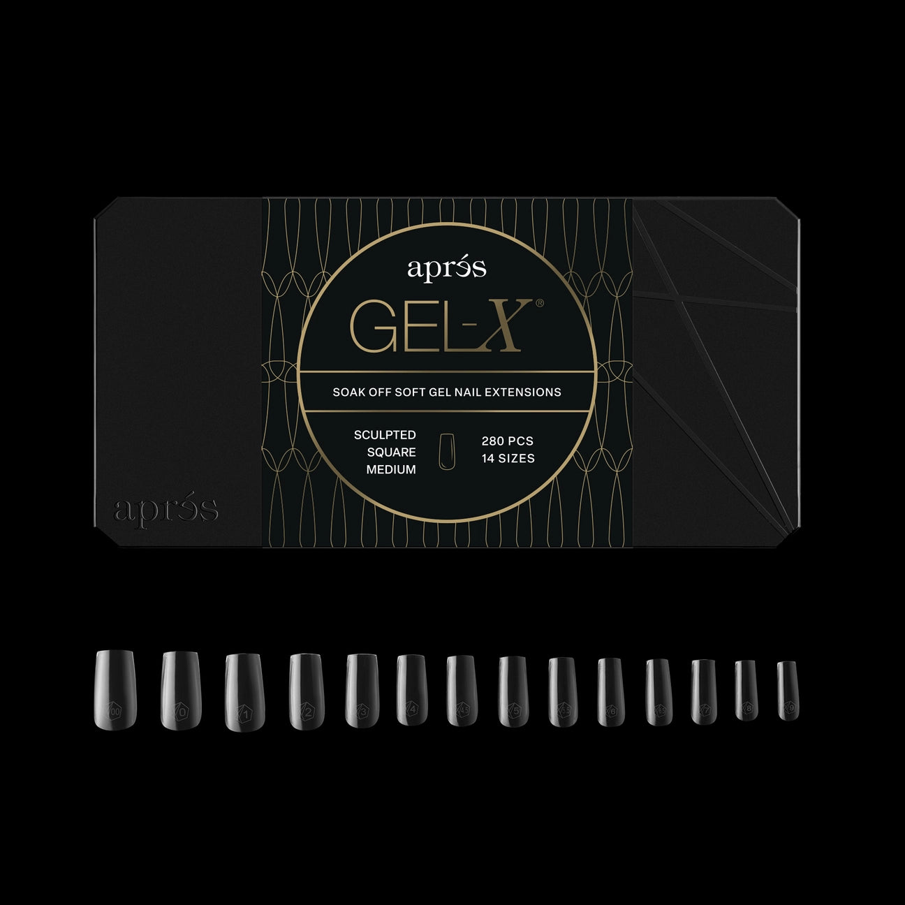 Apres Sculpted Square Medium Tips Mini Box