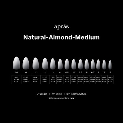 Apres Ombre Almond Medium Gel-X nail extension tips 210pcs