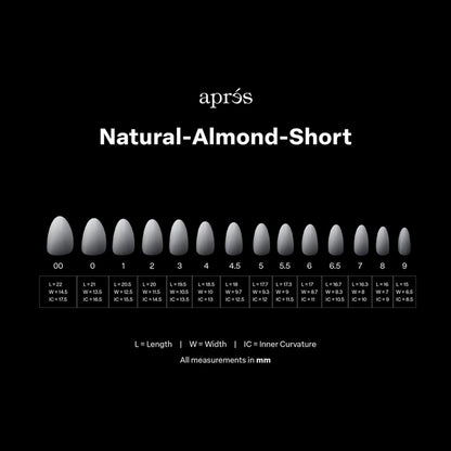 Apres Gel-X Natural Almond Short full cover nail tips