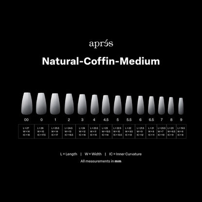 Apres Ombre Natural Coffin Medium tips for nail extensions