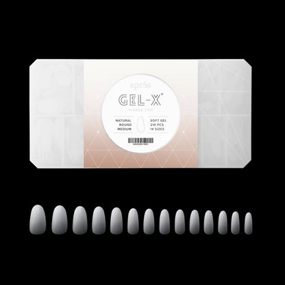 Apres Ombre Gel-X Natural Round Medium nail tips