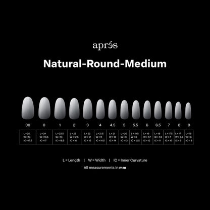 Apres Ombre Round Medium Gel-X nail extension tips 210pcs