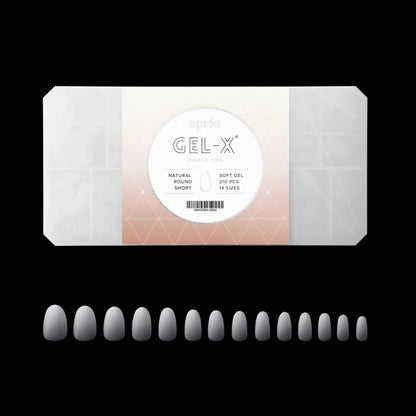 Apres Ombre Gel-X Natural Round Short nail tips
