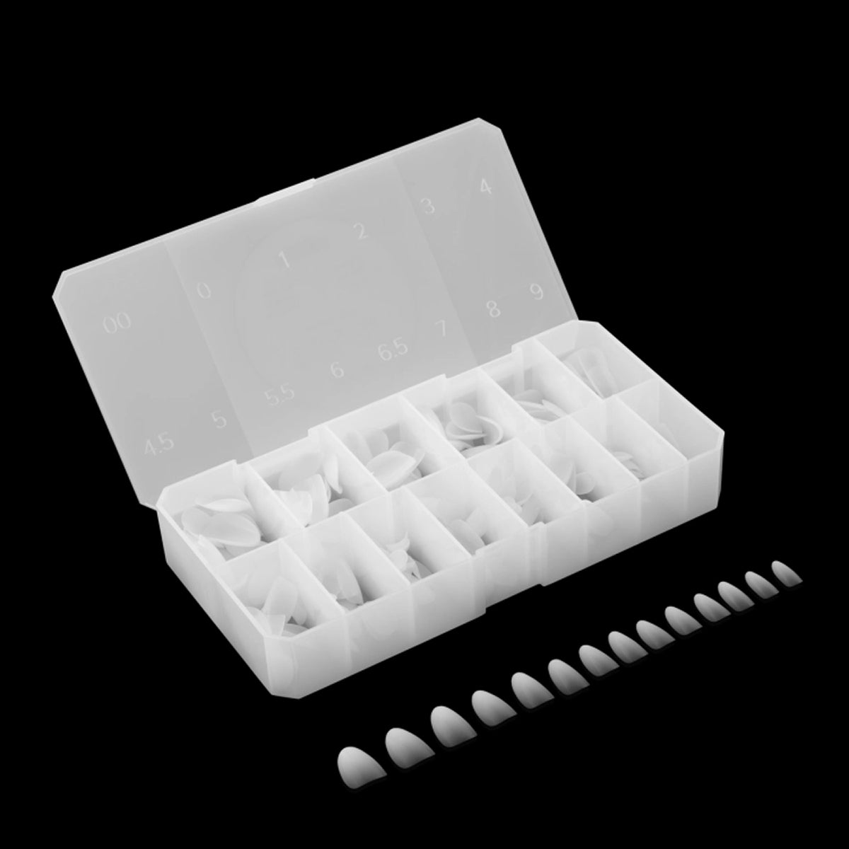 Apres Gel-X Natural Round Short full cover nail tips