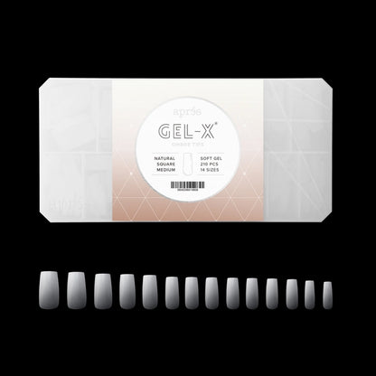 Apres Ombre Square Medium full cover nail extension tips