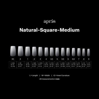 Apres Ombre Natural Square Medium tips for nail extensions