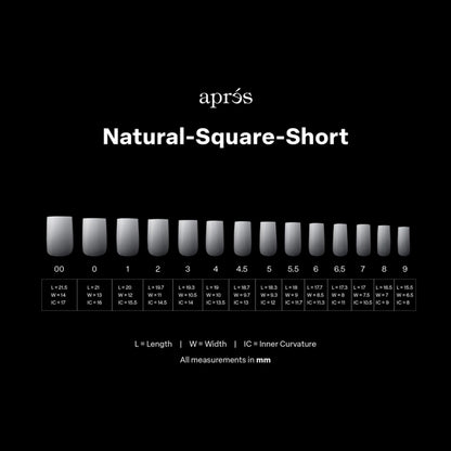 Apres Ombre Square Short Gel-X nail extension tips 210pcs