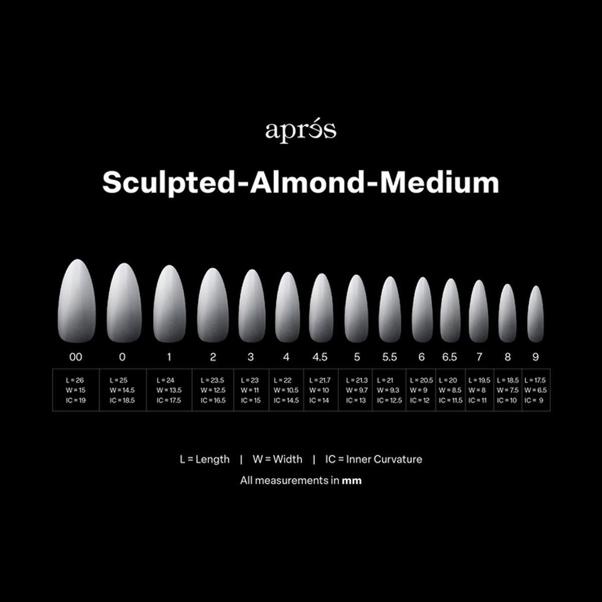 Apres Natural Ombre Sculpted Almond Medium nail tips