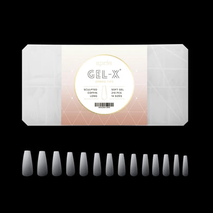 Apres Ombre Sculpted Coffin Long tips for nail extensions