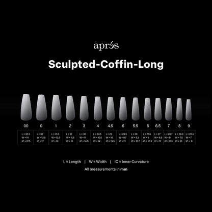 Apres Ombre Sculpted Coffin Long full cover nail tips