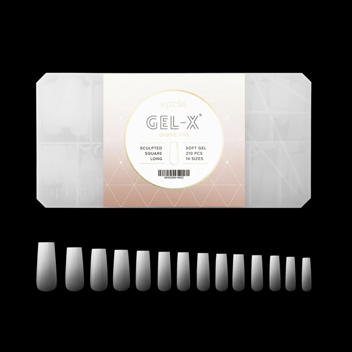 Apres Ombre Gel-X Sculpted Square Long nail tips