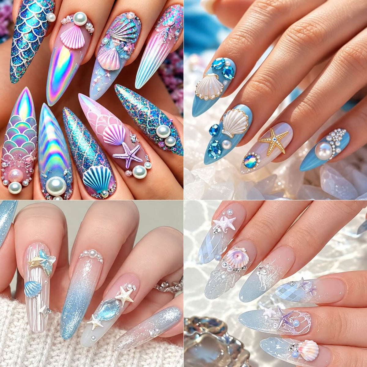 Blue Ocean Nail Art Charms Set