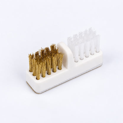 Nail drill bit cleaning brush, stainless steel