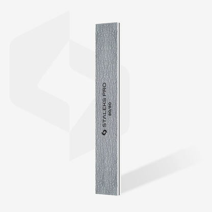 STALEKS - Straight wide mineral nail file 80/80 grit (25 pcs) NF-30-80/80-25