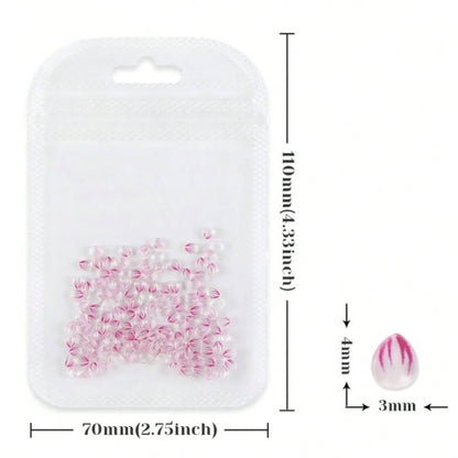 Carved Floral Nail Decorations 150pcs