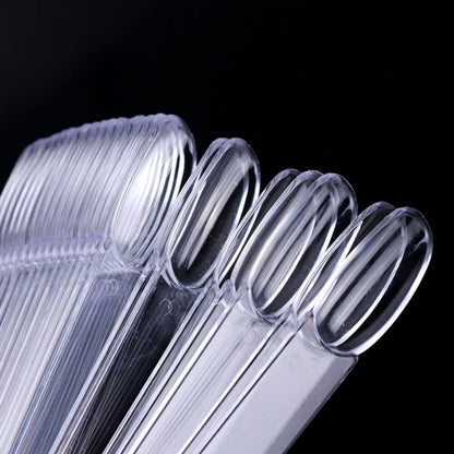 Pack of 50 clear almond swatch tips for gel polish