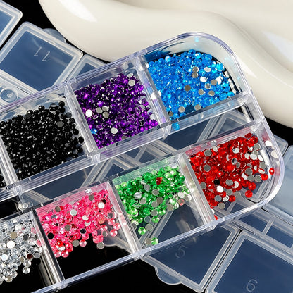 Colorful Nail Art Gems Box